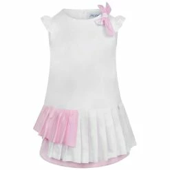 Simonetta Girls White & Pink Dress