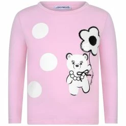 Simonetta Baby Girls Pink Cotton Jersey Top