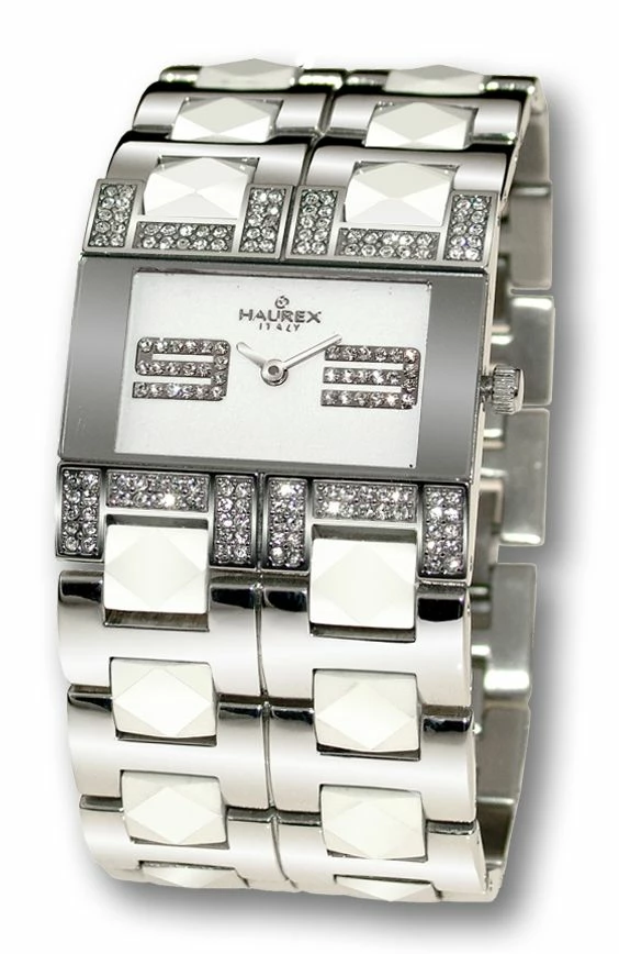 Haurex Italy Stainless Steel White Dial Watch - Silver
