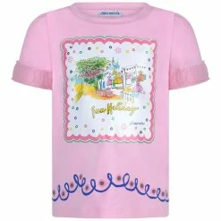 Simonetta Girls Pink Fun Holiday Top
