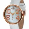 Haurex Italy, Plaza White Leather Watch