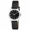 Haurex Italy Women's 6A505DNN Diamond-Accented Mini City Stainless Steel Three Hands Watch - Black