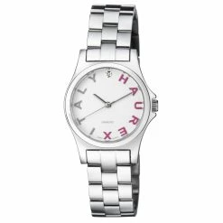 Haurex Italy Women's 7A505DPS Diamond-Accented Mini City Stainless Steel Bracelet Watch - Silver