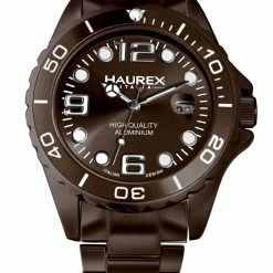 Haurex Italy Women's 7K374DM1 Ink Lady Aluminum Brown Date Watch - Black
