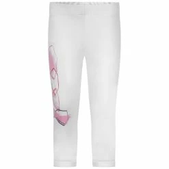 Simonetta Girls White Bow Print Bottoms