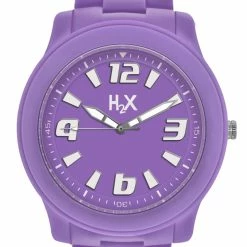 Haurex Italy H2X Women's SL381XL1 Splash Luminous Water Resistant Lavender Soft Rubber Watch - Purple