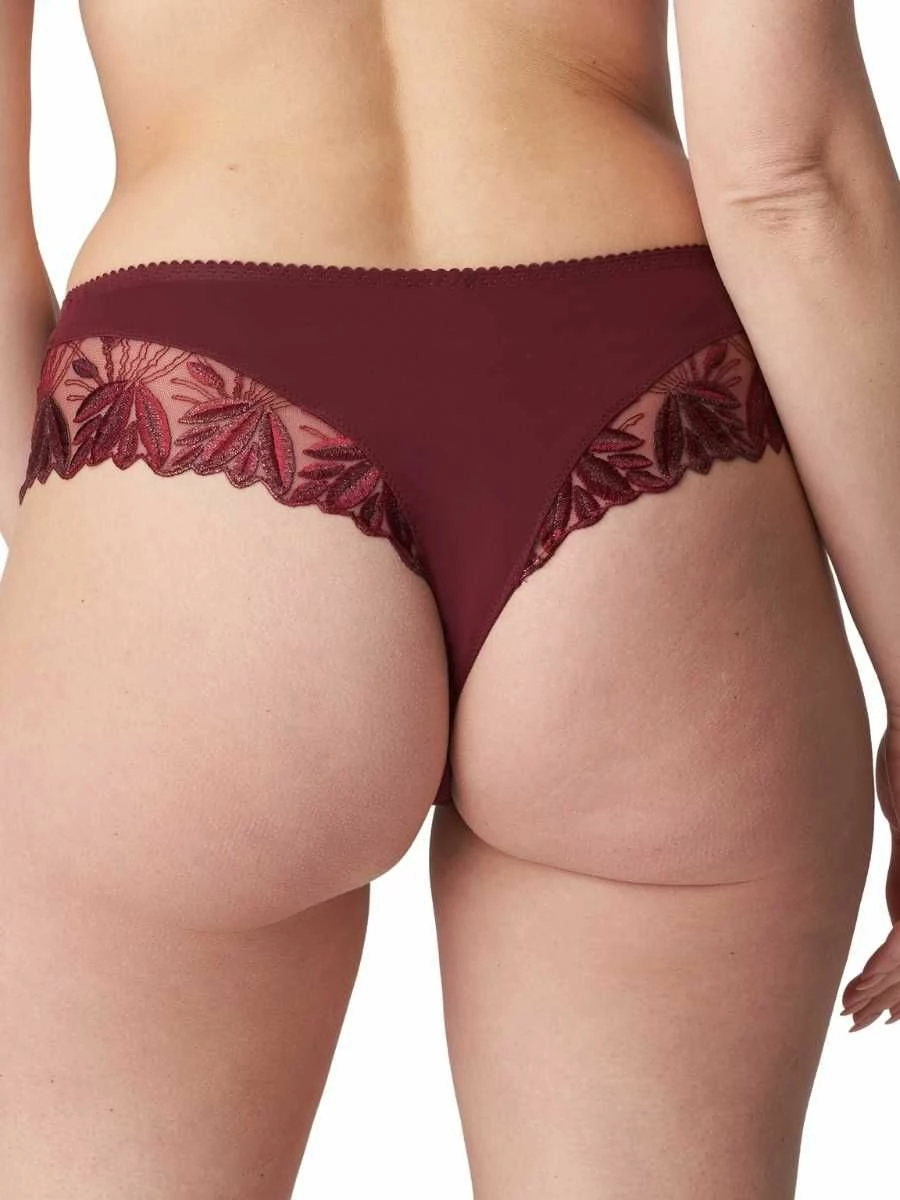 PrimaDonna Orlando Luxury Thong - Burgundy - Image 3