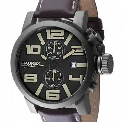 Haurex Italy Turbina Men's Black Watch - Brown