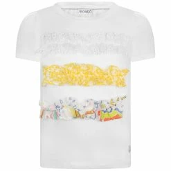 Simonetta Girls White Cotton Top