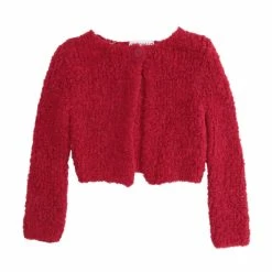 Simonetta Girl Wrap cardigans Acrilyc - Red