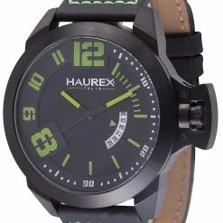 Haurex Italy Storm Black/Green Dial Watch